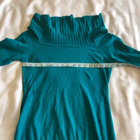 B-Wear Off The Shoulder Turquoise Sweater - Picture 5 of 6